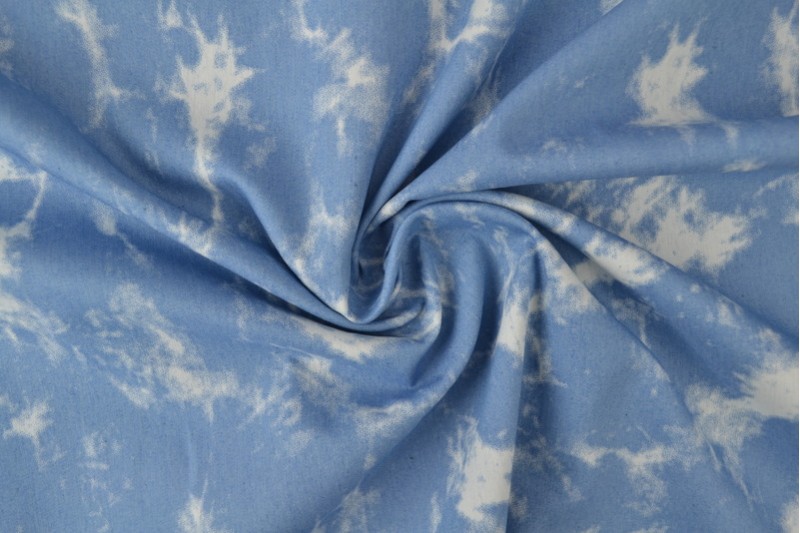 Bedruckter gewaschener Chambray-Denim bedruckt 17-01