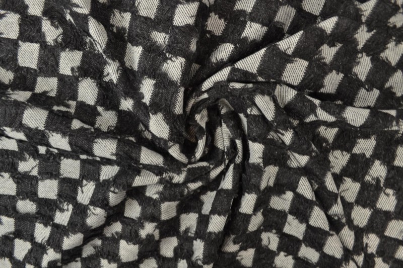 Fashion-Denim checks frayed 01-04