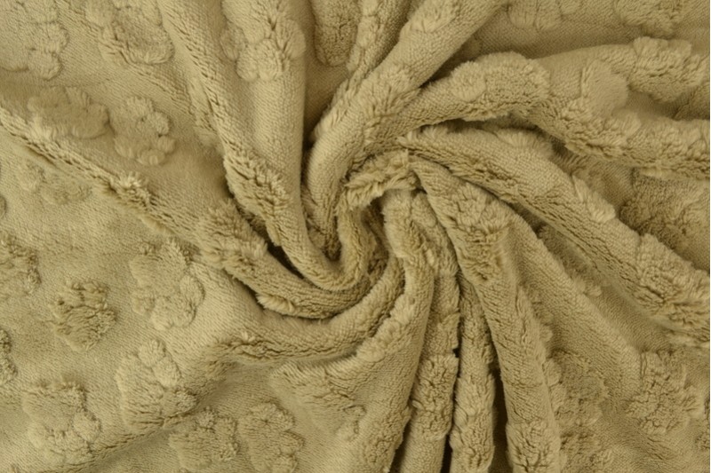 Pfoten-Fleece beige