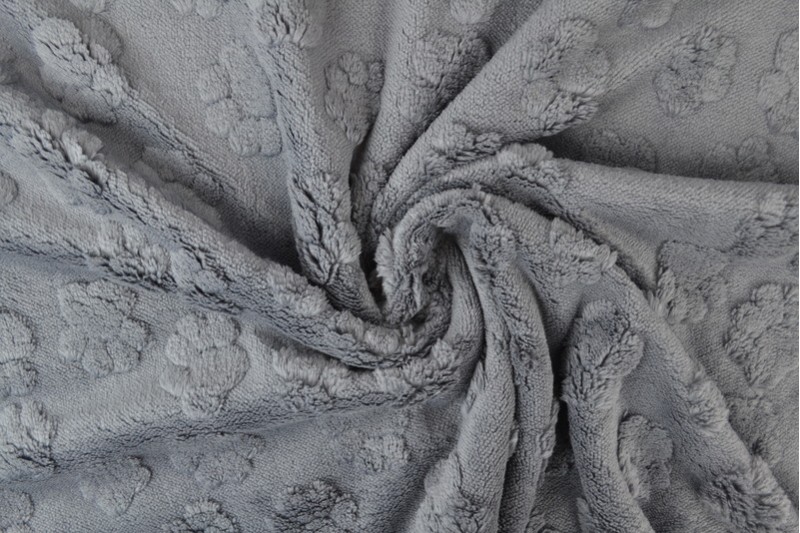Pfoten-Fleece grau
