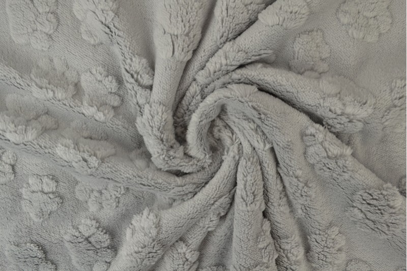 Pfoten-Fleece silbergrau