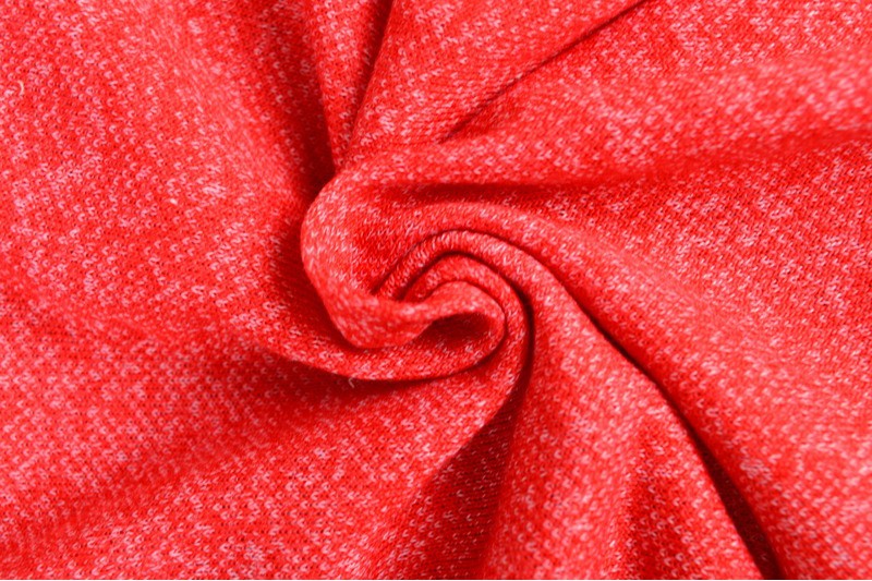 French Terry meliert Viskose rot