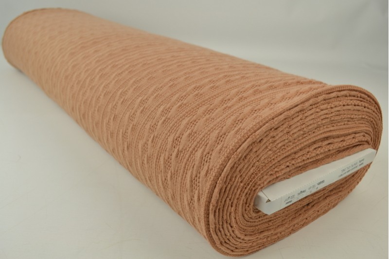 Zopf-Jacquard jacquard en tricot torsadé beige, Rolle