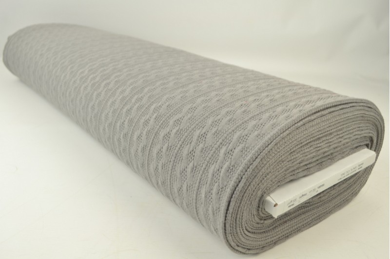 Zopf-Jacquard jacquard tricoté en torsade dunkelgrau, Rolle