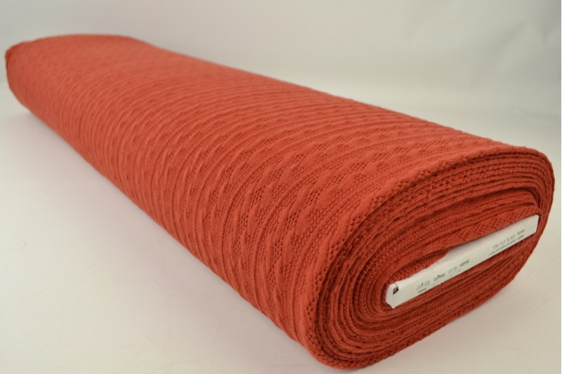 Zopf-Jacquard jacquard tricoté en torsade kupfer, Rolle
