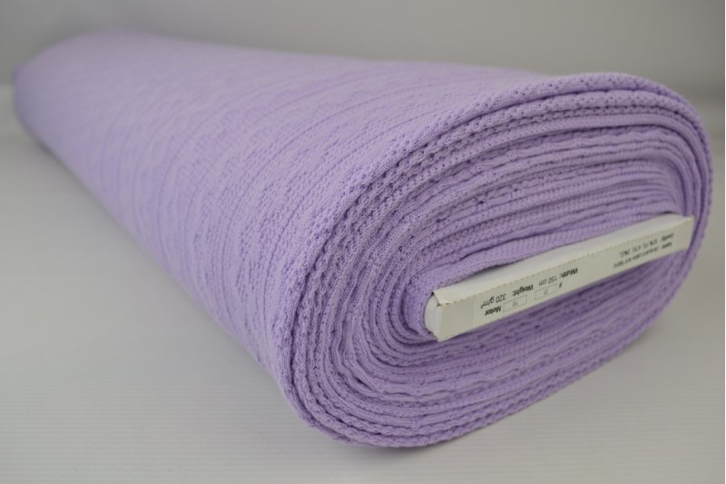 Zopf-Jacquard jacquard tricoté en torsade lavendel, Rolle