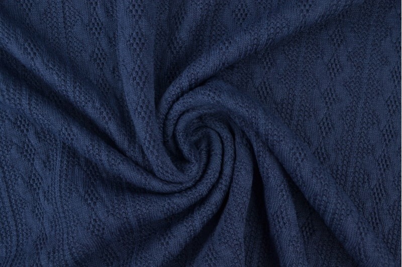 Zopf-Jacquard jacquard tricoté en torsade navy