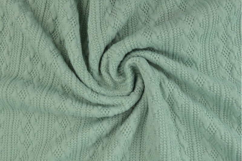 Zopf-Jacquard jacquard tricoté en torsade vieux grün