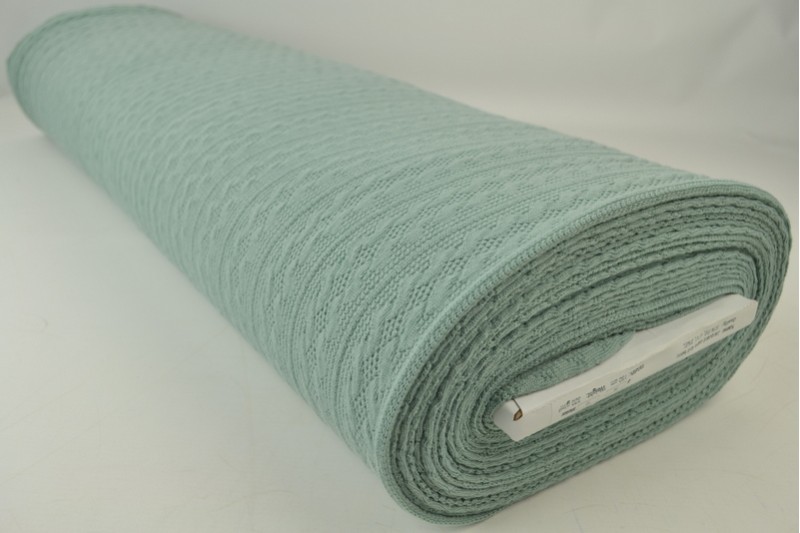 Zopf-Jacquard jacquard tricoté en torsade vieux grün, Rolle