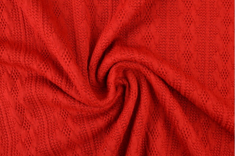 Zopf-Jacquard jacquard tricoté en torsade rot
