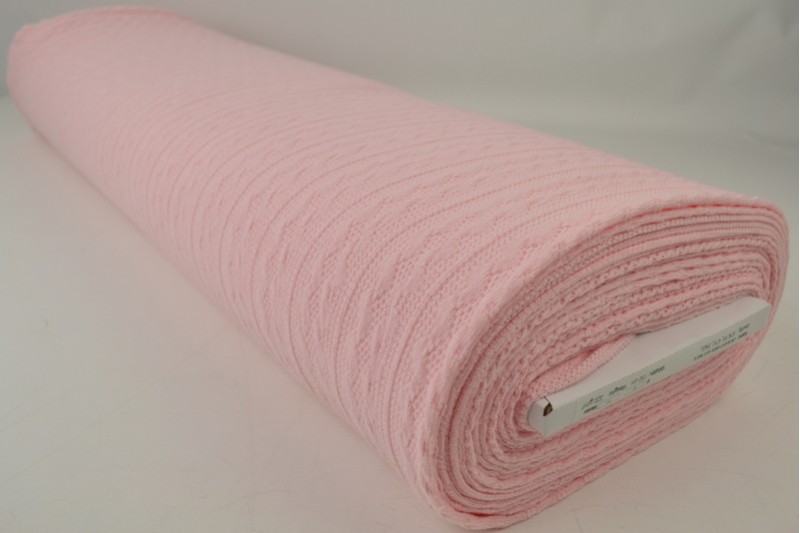 Zopf-Jacquard jacquard tricoté en torsade rosa, Rolle