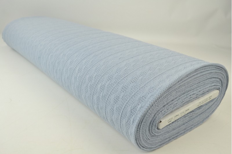 Zopf-Jacquard jacquard tricoté en torsade grau silber, Rolle
