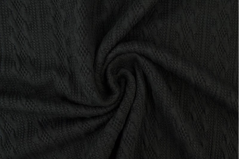 Zopf-Jacquard jacquard tricoté en torsade schwarz