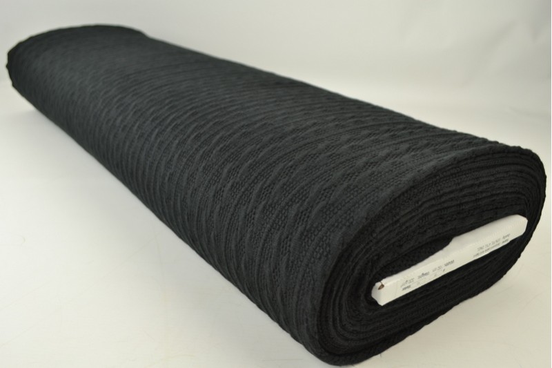 Zopf-Jacquard jacquard tricoté en torsade schwarz, Rolle