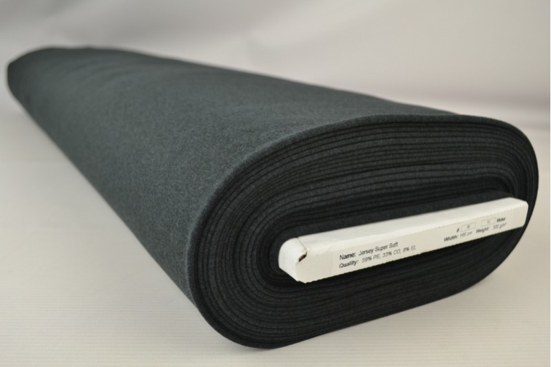 Supersoft-Jersey anthrazit, Rolle