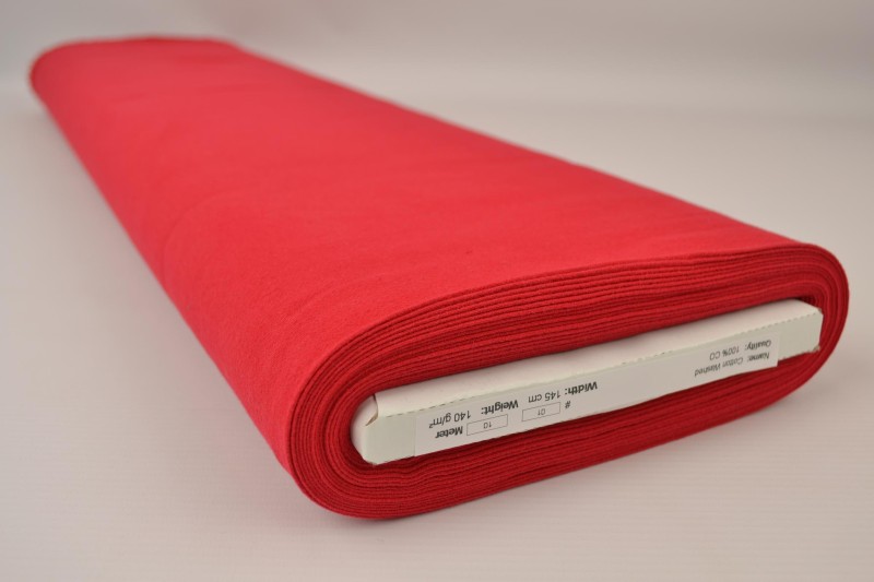 Gewaschene Baumwolle Baumwolle lavé rot, Rolle