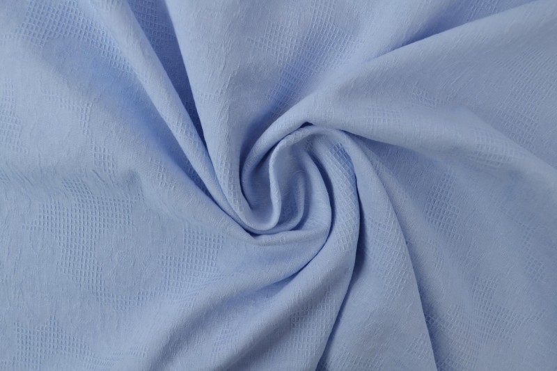 Baumwolljacquard aquablau