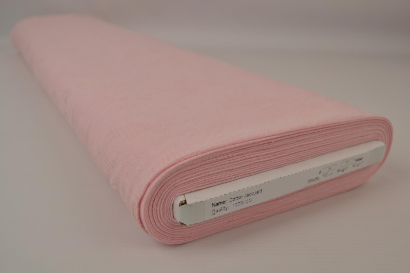 Baumwolljacquard babyrosa, Rolle
