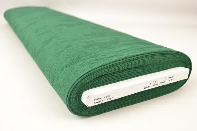 Baumwolljacquard dunkelgrün, Rolle