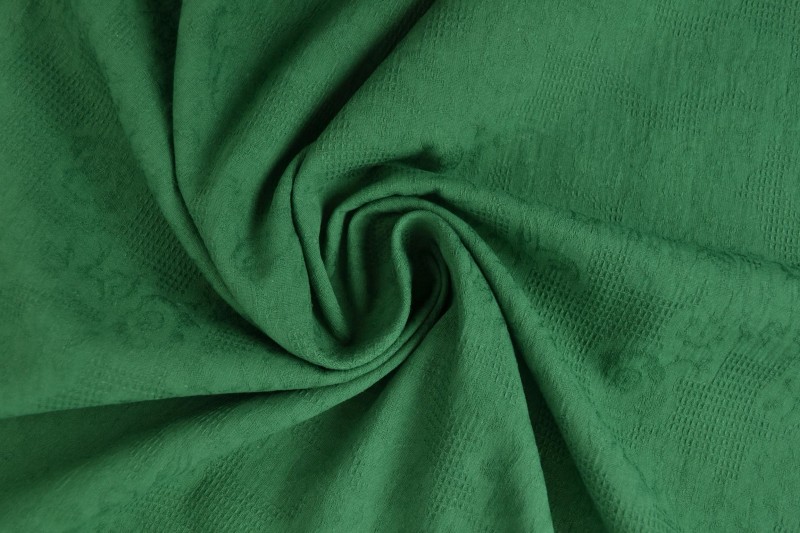 Baumwolljacquard dunkelgrün