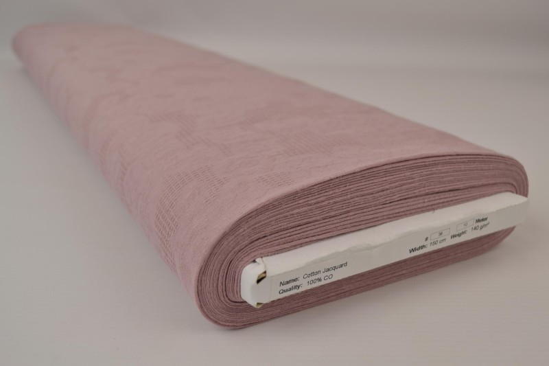 Baumwolljacquard vieux dunkelrosa, Rolle