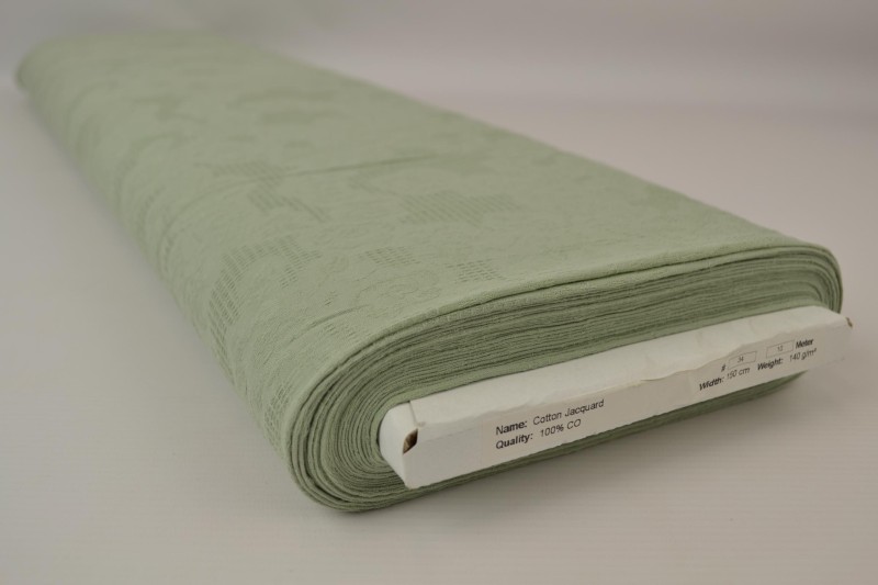 Baumwolljacquard vieux grün, Rolle