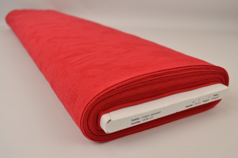 Baumwolljacquard rot, Rolle