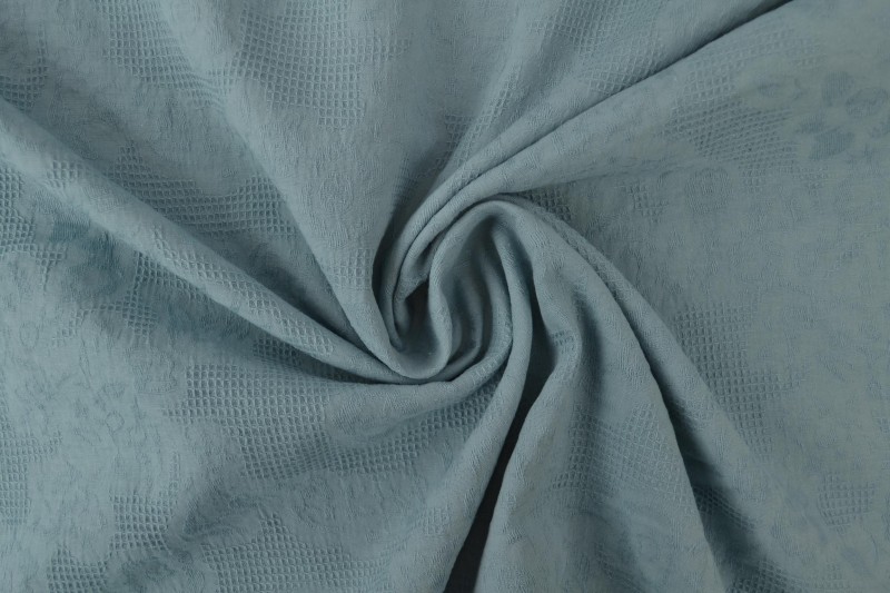 Baumwolljacquard blau vintage