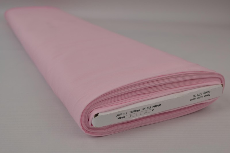 Baumwollpopeline popeline aus Baumwolle babyrosa, Rolle