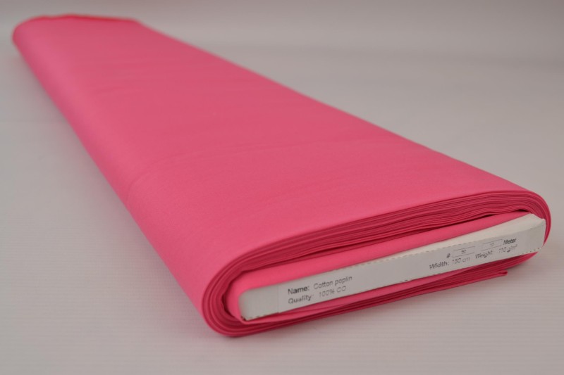 Baumwollpopeline popeline aus Baumwolle fuchsia, Rolle