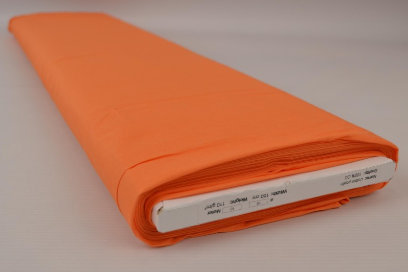 Baumwollpopeline popeline aus Baumwolle orange, Rolle