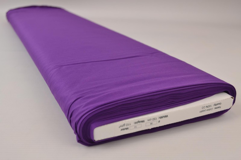 Baumwollpopeline popeline aus Baumwolle violettt, Rolle