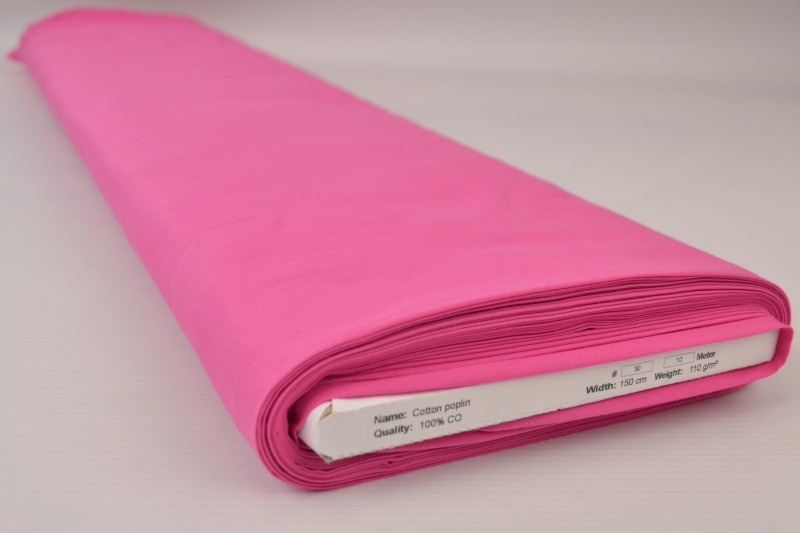 Baumwollpopeline popeline aus Baumwolle rosa, Rolle