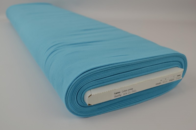 Baumwolljersey aquablau, Rolle