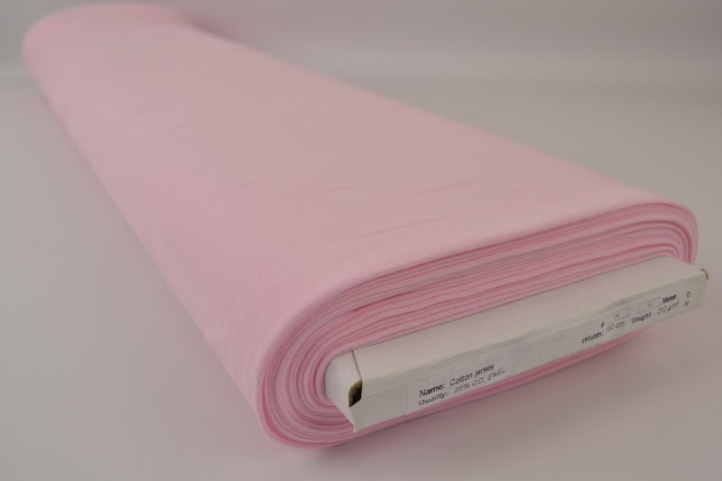 Baumwolljersey babyrosa, Rolle