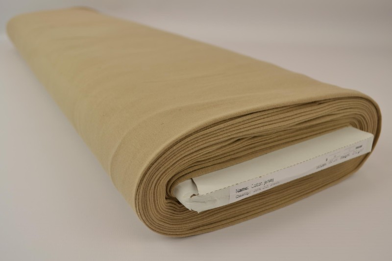 Baumwolljersey beige, Rolle