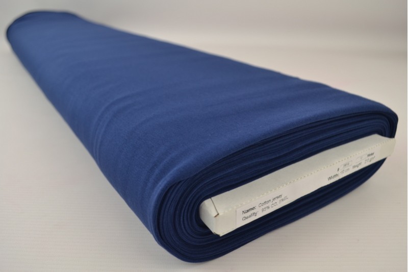 Baumwolljersey blau, Rolle