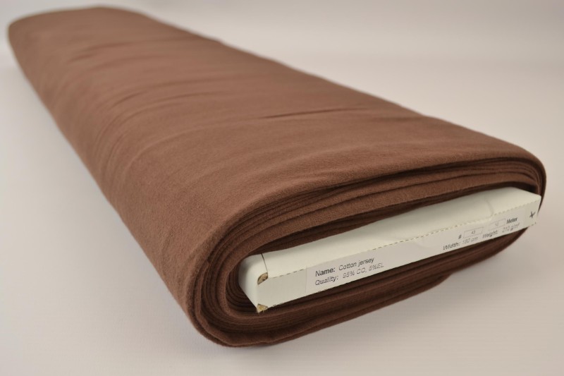 Baumwolljersey braun, Rolle