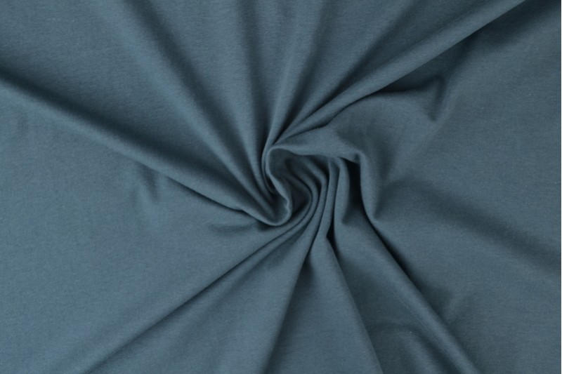 Baumwolljersey grau-blau