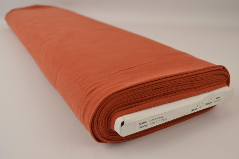 Baumwolljersey kupfer, Rolle