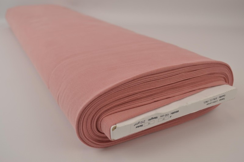 Baumwolljersey vieux rosa, Rolle
