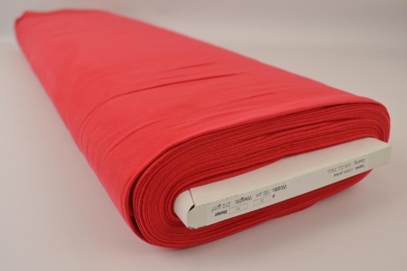 Baumwolljersey rot, Rolle