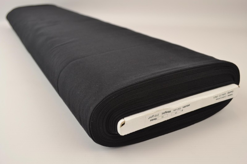 Baumwolljersey schwarz, Rolle