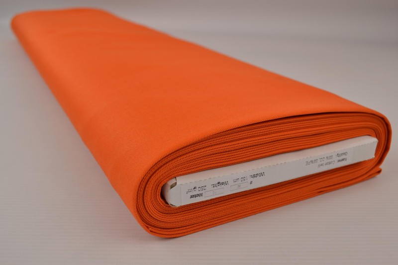 Köper-Baumwolle orange, Rolle