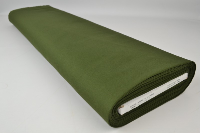Stretch-Köper-Baumwolle moosgrün, Rolle