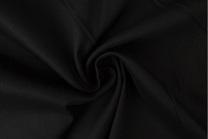 Stretch-Köper-Baumwolle schwarz