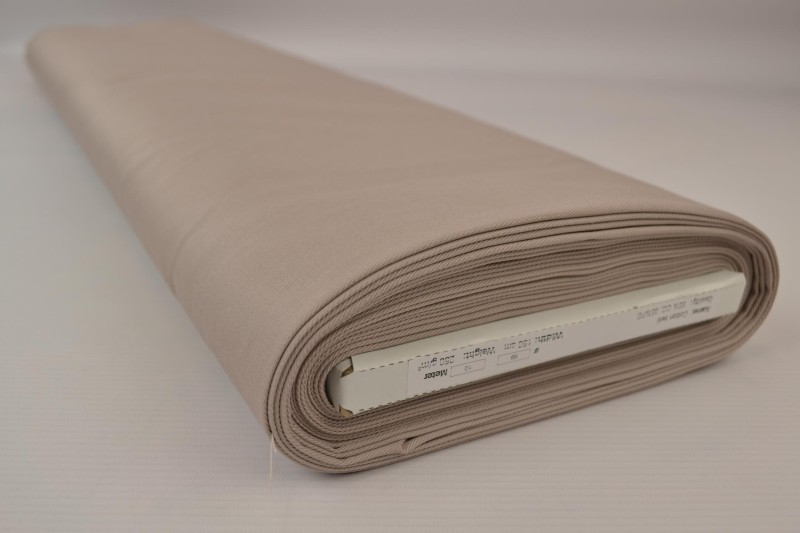 Köper-Baumwolle taupe, Rolle