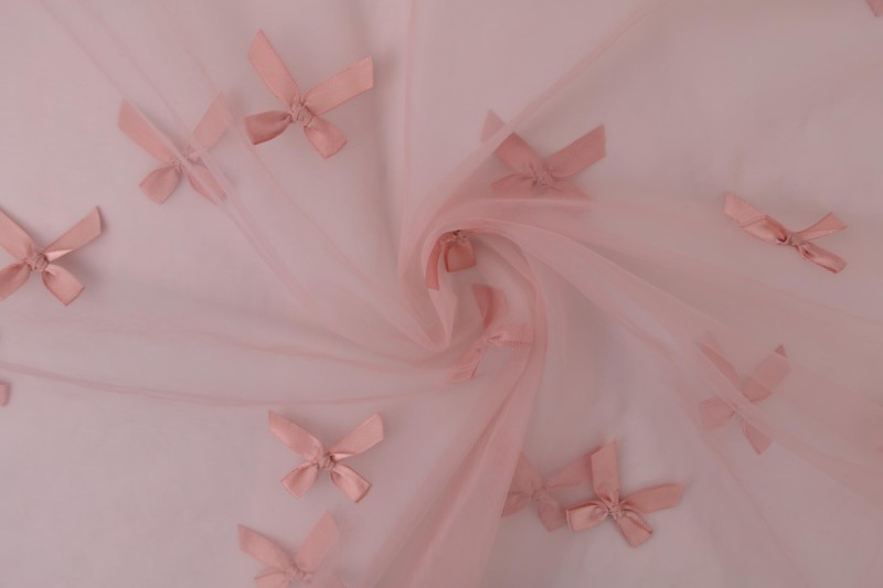 Mesh Schleife vieux rosa