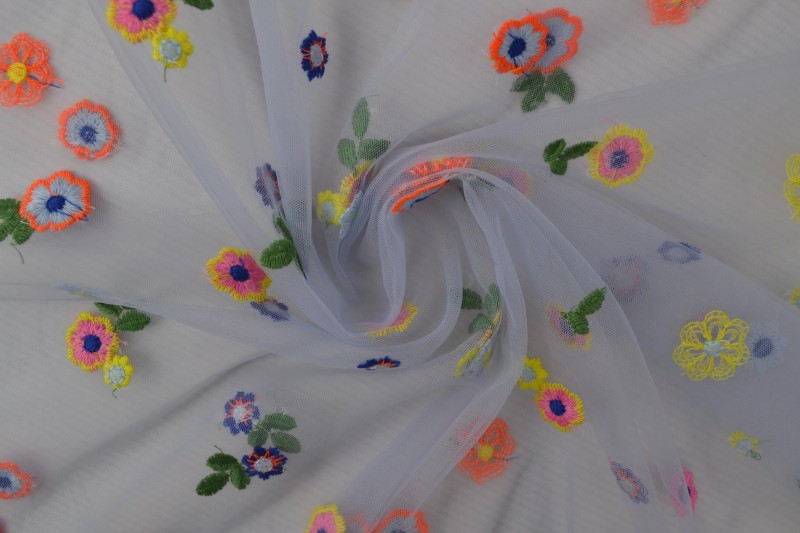 Mesh Gänseblümchen babyblau