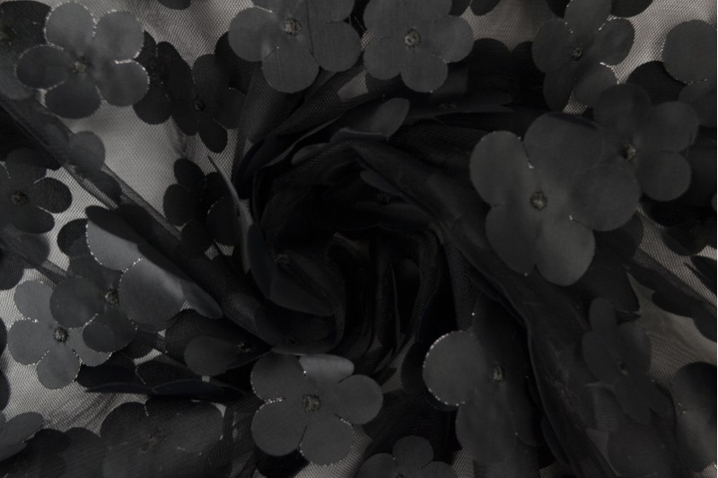 Mesh Blume schwarz